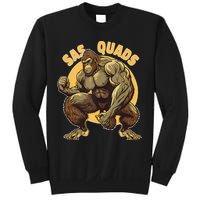 Funny Bigfoot Sas Quads Sasquatch Pun Funny Workout Sweatshirt