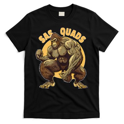 Funny Bigfoot Sas Quads Sasquatch Pun Funny Workout T-Shirt