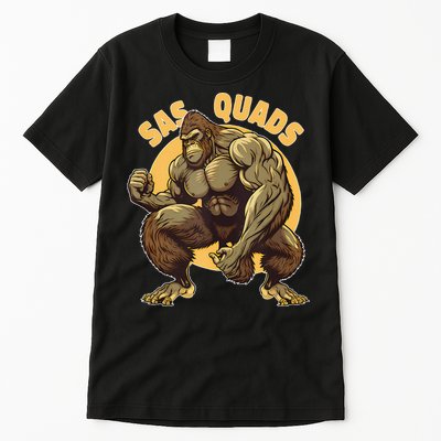Funny Bigfoot Sas Quads Sasquatch Pun Funny Workout Tall T-Shirt