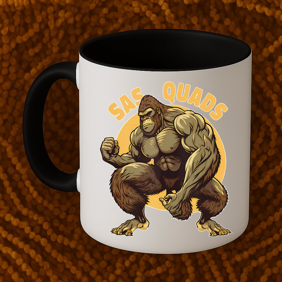 Funny Bigfoot Sas Quads Sasquatch Pun Funny Workout Mug