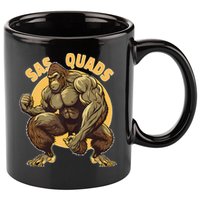 Funny Bigfoot Sas Quads Sasquatch Pun Funny Workout 11oz C Handle Ceramic Mug