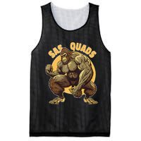 Funny Bigfoot Sas Quads Sasquatch Pun Funny Workout Mesh Reversible Basketball Jersey Tank