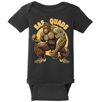 Funny Bigfoot Sas Quads Sasquatch Pun Funny Workout Baby Bodysuit