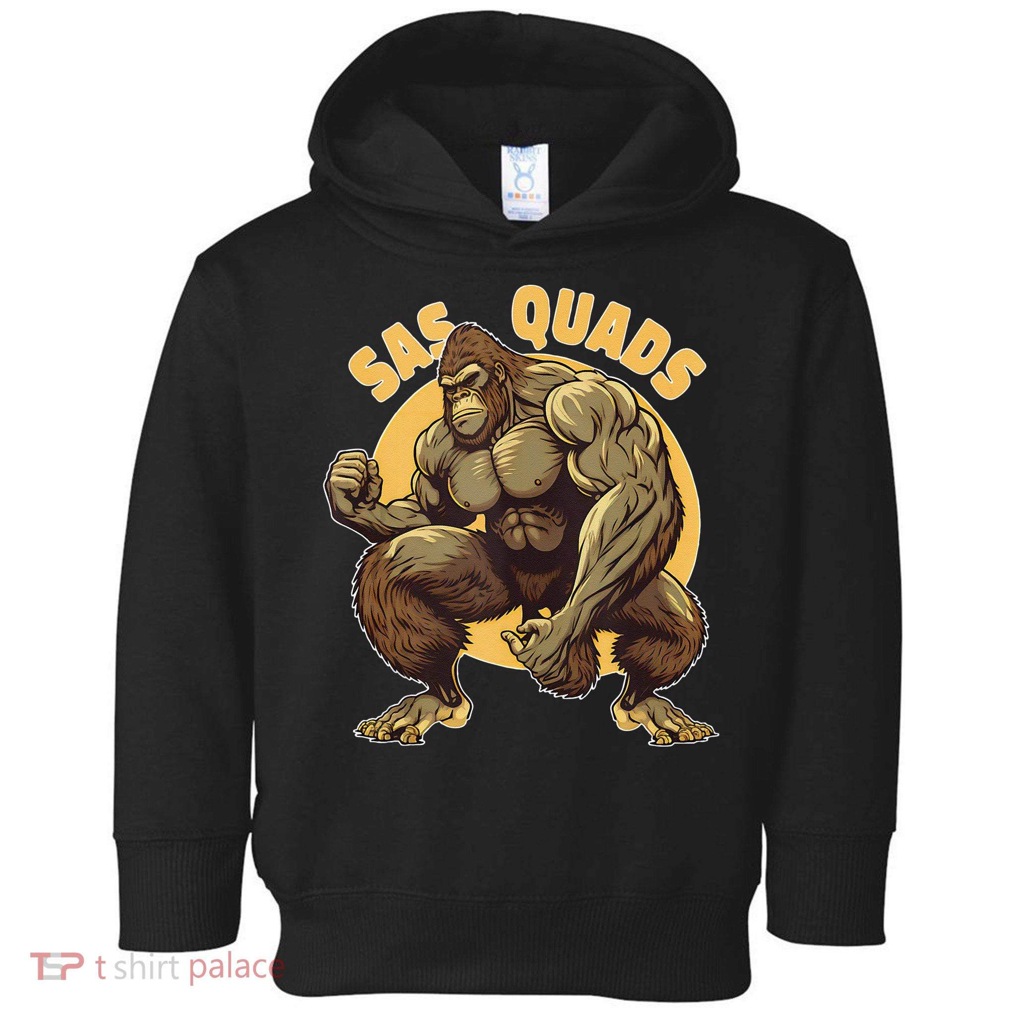 Funny Bigfoot Sas Quads Sasquatch Pun Funny Workout Toddler Hoodie