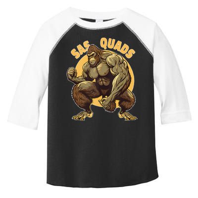 Funny Bigfoot Sas Quads Sasquatch Pun Funny Workout Toddler Fine Jersey T-Shirt