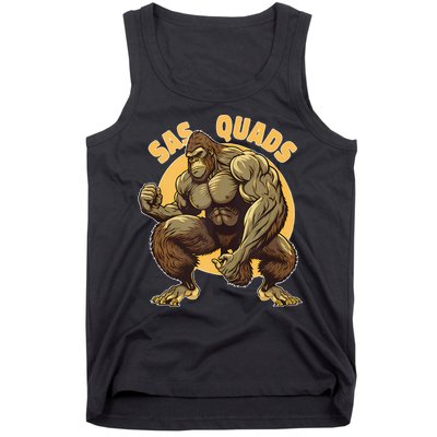 Funny Bigfoot Sas Quads Sasquatch Pun Funny Workout Tank Top