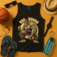 Funny Bigfoot Sas Quads Sasquatch Pun Funny Workout Tank Top