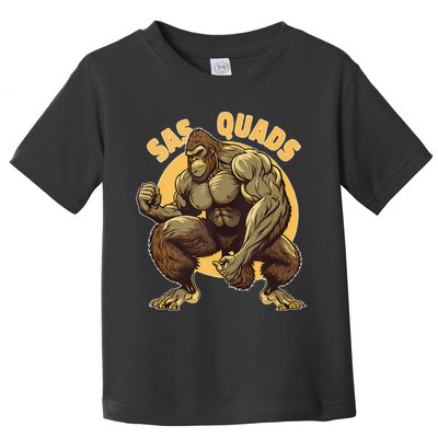 Funny Bigfoot Sas Quads Sasquatch Pun Funny Workout Toddler T-Shirt