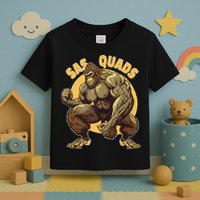 Funny Bigfoot Sas Quads Sasquatch Pun Funny Workout Toddler T-Shirt