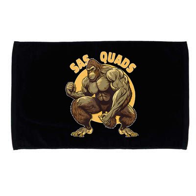 Funny Bigfoot Sas Quads Sasquatch Pun Funny Workout Microfiber Hand Towel
