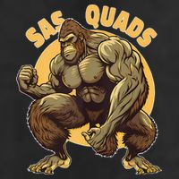 Funny Bigfoot Sas Quads Sasquatch Pun Funny Workout Microfiber Hand Towel