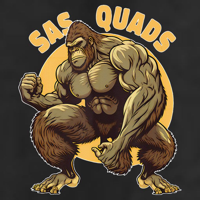 Funny Bigfoot Sas Quads Sasquatch Pun Funny Workout Microfiber Hand Towel