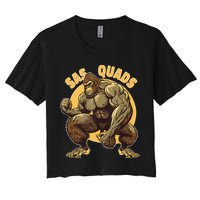 Funny Bigfoot Sas Quads Sasquatch Pun Funny Workout Crop Top