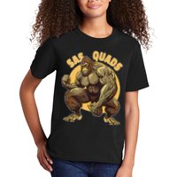 Funny Bigfoot Sas Quads Sasquatch Pun Funny Workout Kids T-Shirt