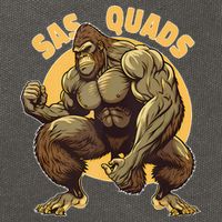 Funny Bigfoot Sas Quads Sasquatch Pun Funny Workout Cotton Canvas Backpack