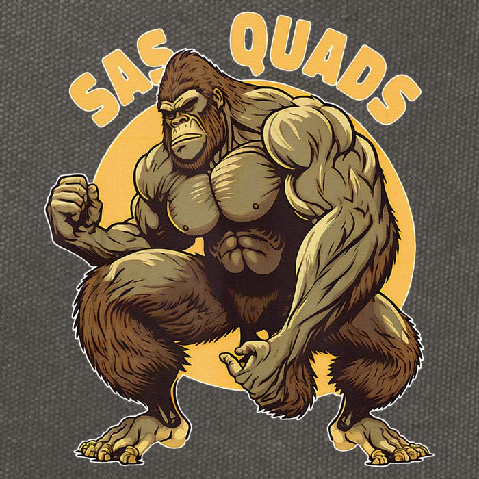 Funny Bigfoot Sas Quads Sasquatch Pun Funny Workout Cotton Canvas Backpack