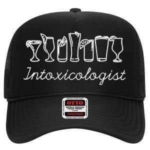 Funny Bartender Shirts For Wo Intoxicologist Bartending High Crown Mesh Back Trucker Hat