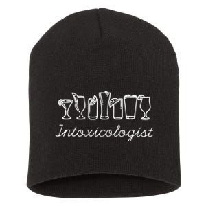 Funny Bartender Shirts For Wo Intoxicologist Bartending Short Acrylic Beanie