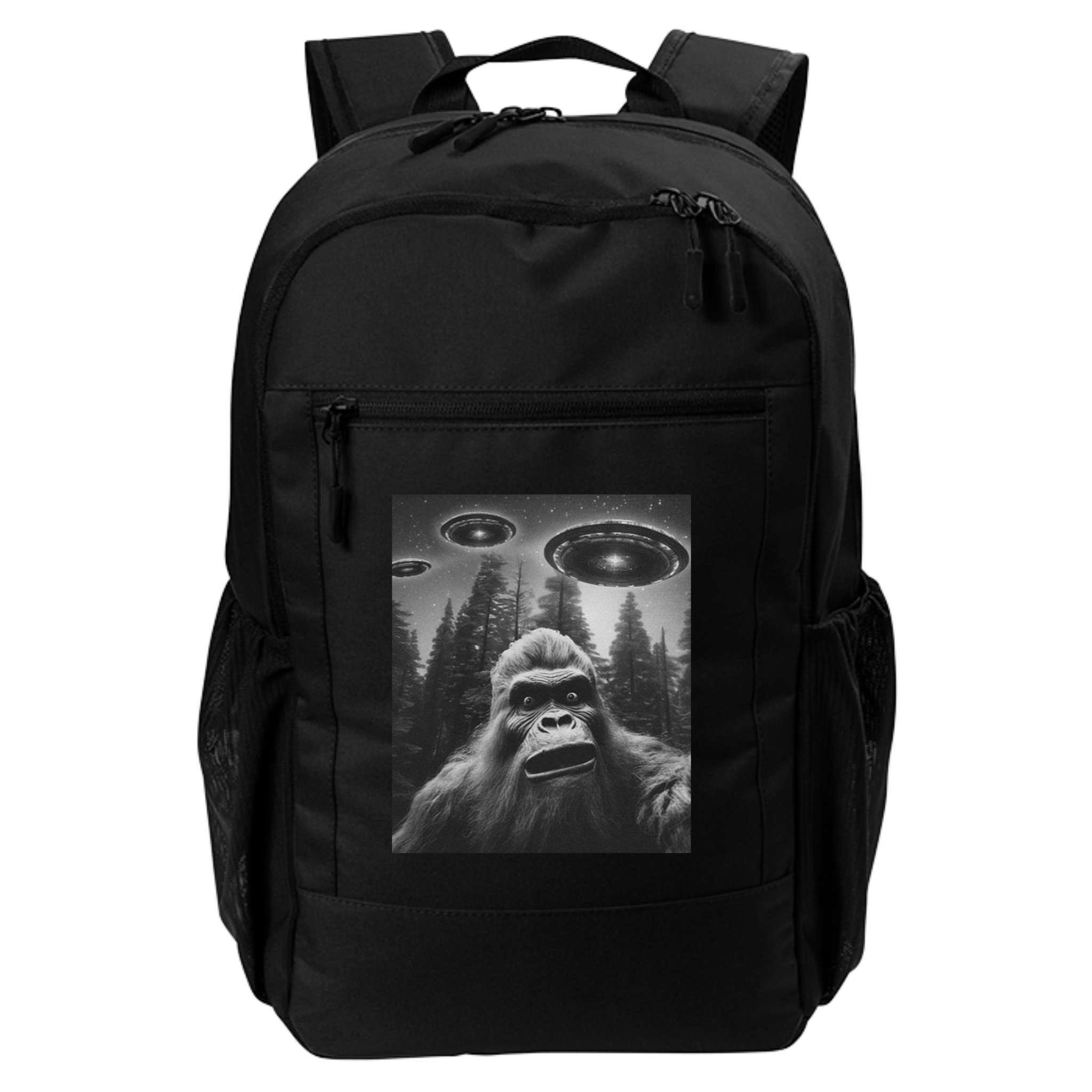 Funny Bigfoot Sasquatch Alien Ufo Backpack