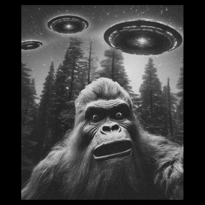 Funny Bigfoot Sasquatch Alien Ufo Toddler Hoodie