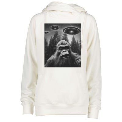 Funny Bigfoot Sasquatch Alien Ufo Womens Funnel Neck Pullover Hood