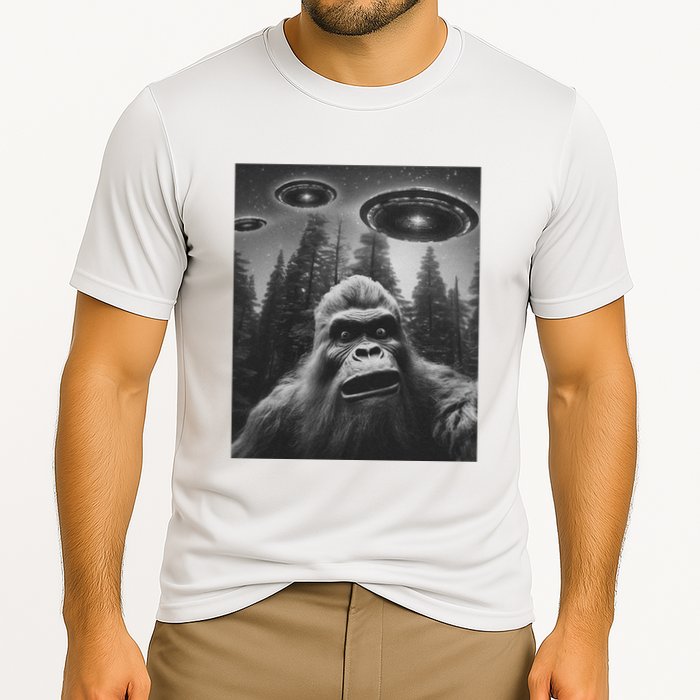 Funny Bigfoot Sasquatch Alien Ufo Performance Shirt