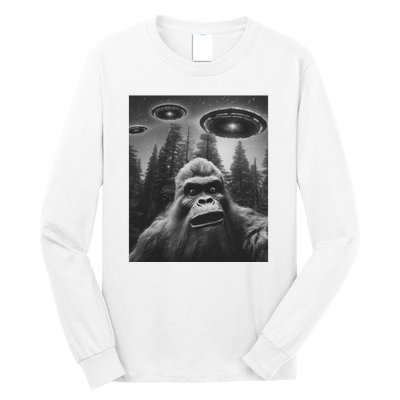 Funny Bigfoot Sasquatch Alien Ufo Long Sleeve Shirt