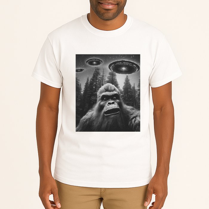 Funny Bigfoot Sasquatch Alien Ufo Tall T-Shirt