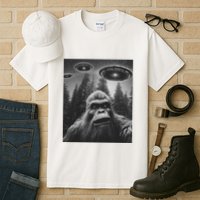 Funny Bigfoot Sasquatch Alien Ufo Tall T-Shirt