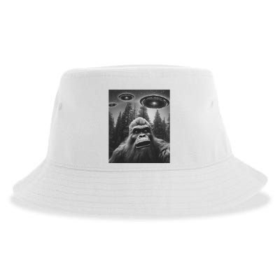 Funny Bigfoot Sasquatch Alien Ufo Sustainable Bucket Hat