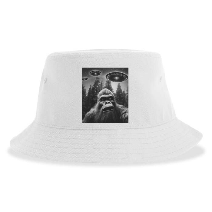 Funny Bigfoot Sasquatch Alien Ufo Sustainable Bucket Hat