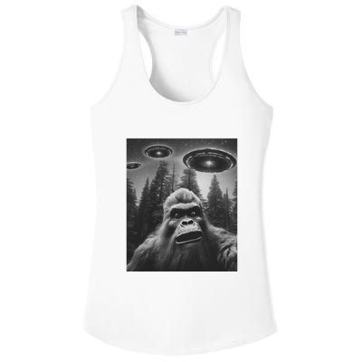 Funny Bigfoot Sasquatch Alien Ufo Ladies PosiCharge Competitor Racerback Tank