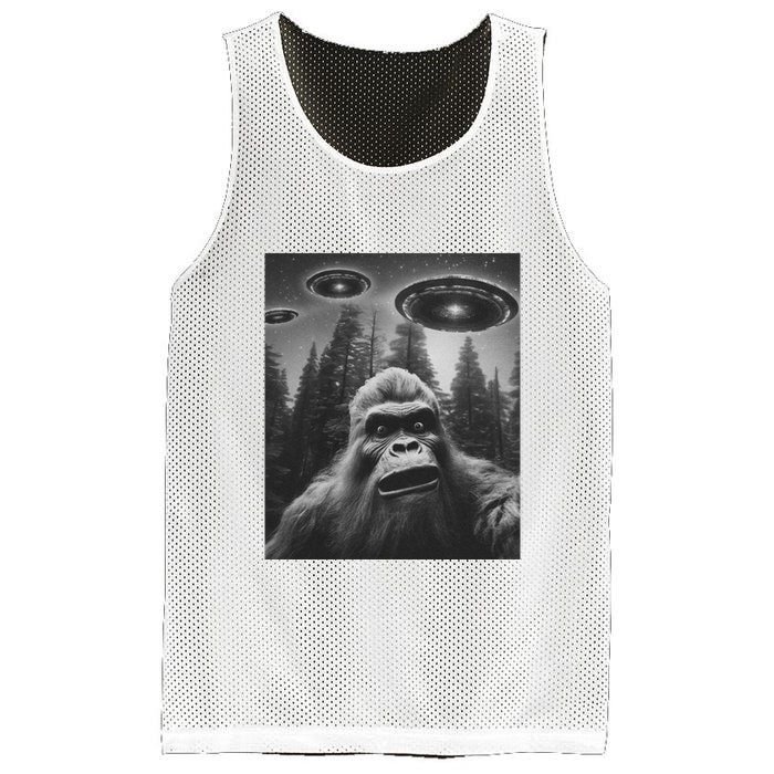 Funny Bigfoot Sasquatch Alien Ufo Mesh Reversible Basketball Jersey Tank