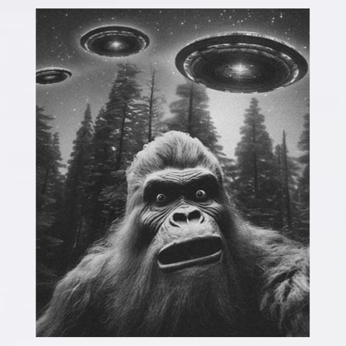 Funny Bigfoot Sasquatch Alien Ufo Mesh Reversible Basketball Jersey Tank