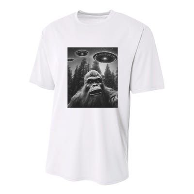 Funny Bigfoot Sasquatch Alien Ufo Youth Performance Sprint T-Shirt