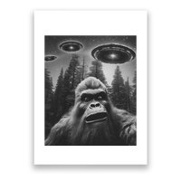 Funny Bigfoot Sasquatch Alien Ufo Poster