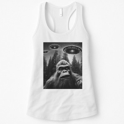 Funny Bigfoot Sasquatch Alien Ufo Womens Tank Top