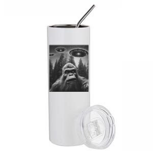 Funny Bigfoot Sasquatch Alien Ufo Stainless Steel Tumbler