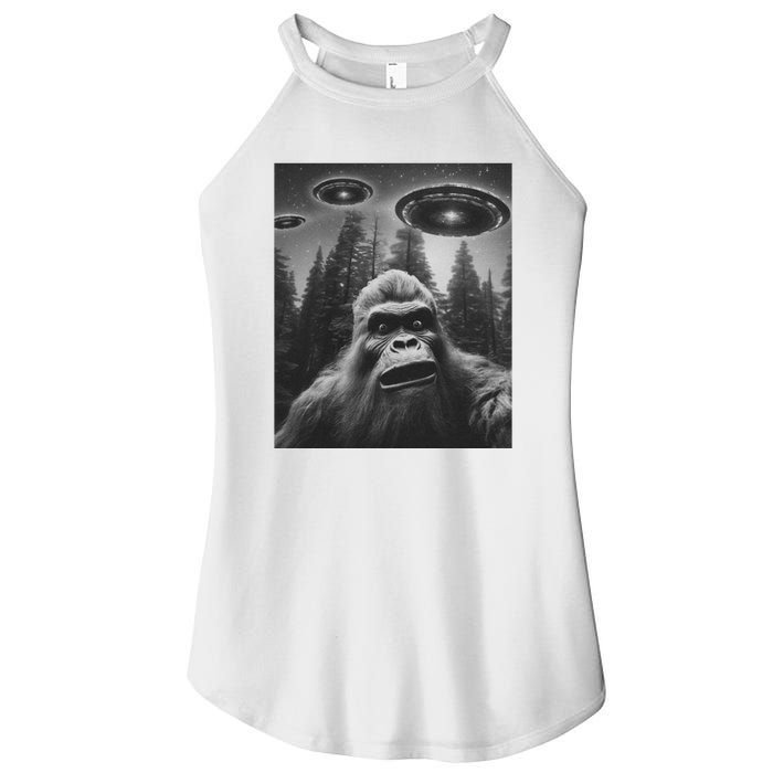 Funny Bigfoot Sasquatch Alien Ufo Women's Perfect Tri Rocker Tank