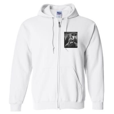 Funny Bigfoot Sasquatch Alien Ufo Full Zip Hoodie