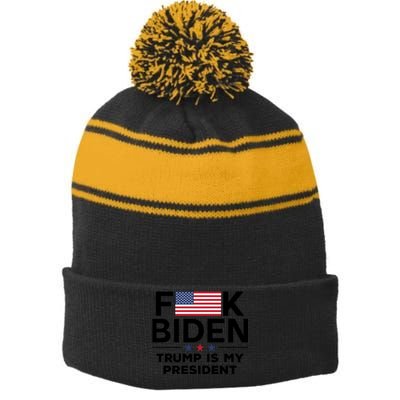 Fjb, Bare Shelves, Anti Liberal, Fu46 Stripe Pom Pom Beanie