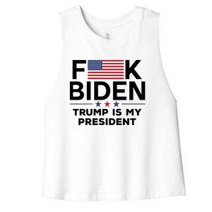 Fjb, Bare Shelves, Anti Liberal, Fu46 Women's Racerback Cropped Tank