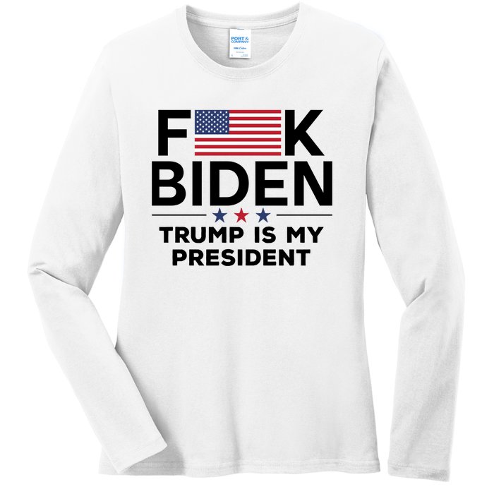 Fjb, Bare Shelves, Anti Liberal, Fu46 Ladies Long Sleeve Shirt