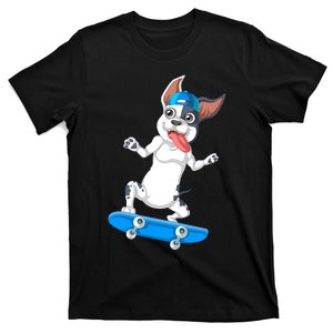 French Bulldog Skateboarding T-Shirt