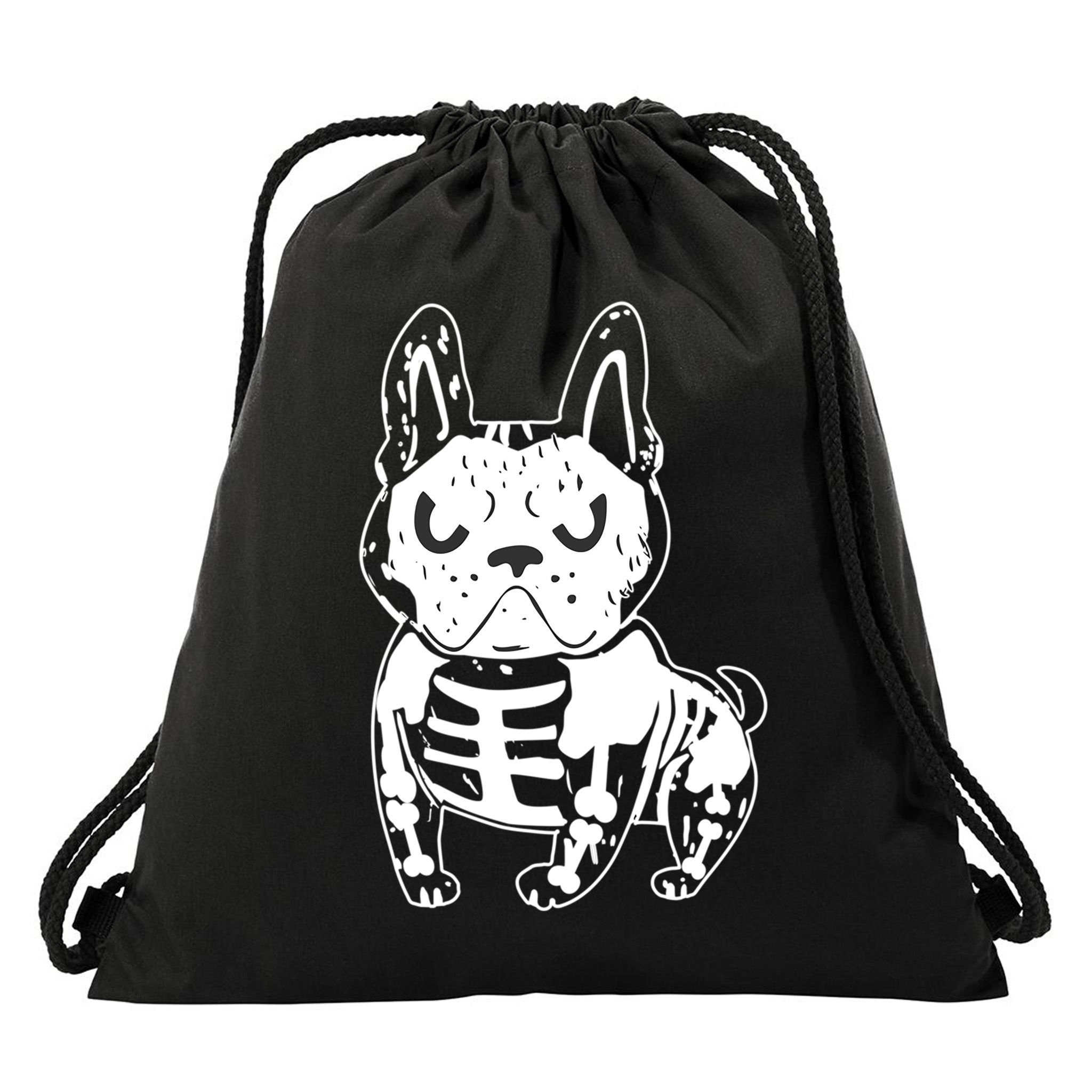 French Bulldog Skeleton Ghost Halloween Costume Gift Drawstring Bag