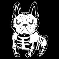 French Bulldog Skeleton Ghost Halloween Costume Gift Drawstring Bag