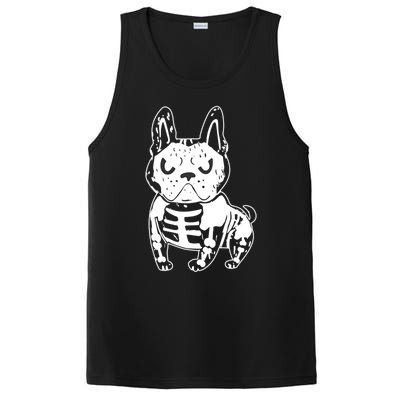 French Bulldog Skeleton Ghost Halloween Costume Gift PosiCharge Competitor Tank