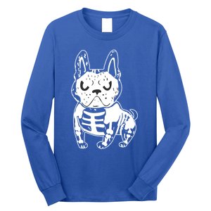 French Bulldog Skeleton Ghost Halloween Costume Gift Long Sleeve Shirt