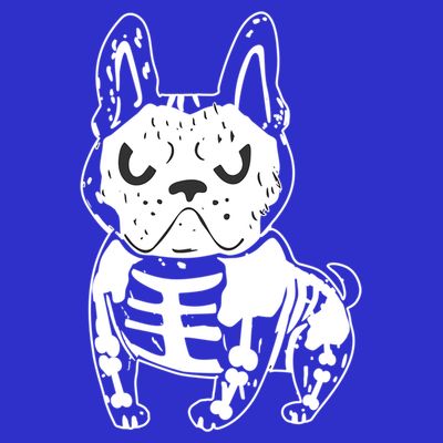 French Bulldog Skeleton Ghost Halloween Costume Gift T-Shirt