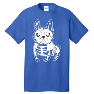 French Bulldog Skeleton Ghost Halloween Costume Gift Tall T-Shirt